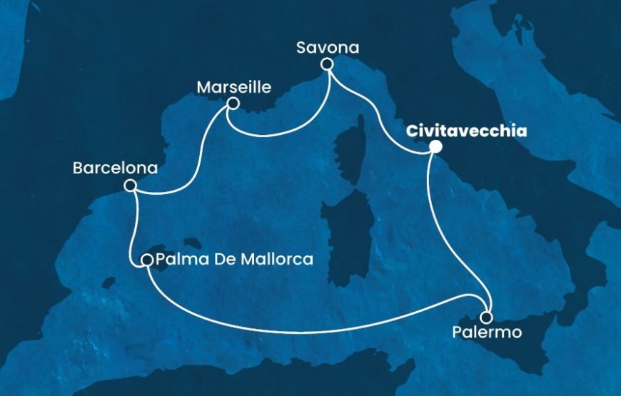 Crociera Mediterraneo Occidentale dal 4 all'11 Aprile 2025 Viaggi